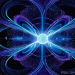 양자 암호화의 성과 및 한계 - **Prompt:** A visually stunning and futuristic representation of Quantum Key Distribution (QKD). Two...